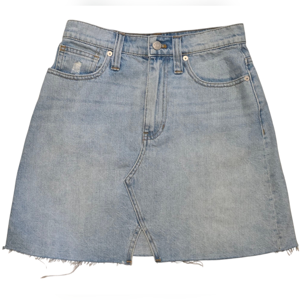 Madewell Rigid Denim A Line Mini Skirt 25